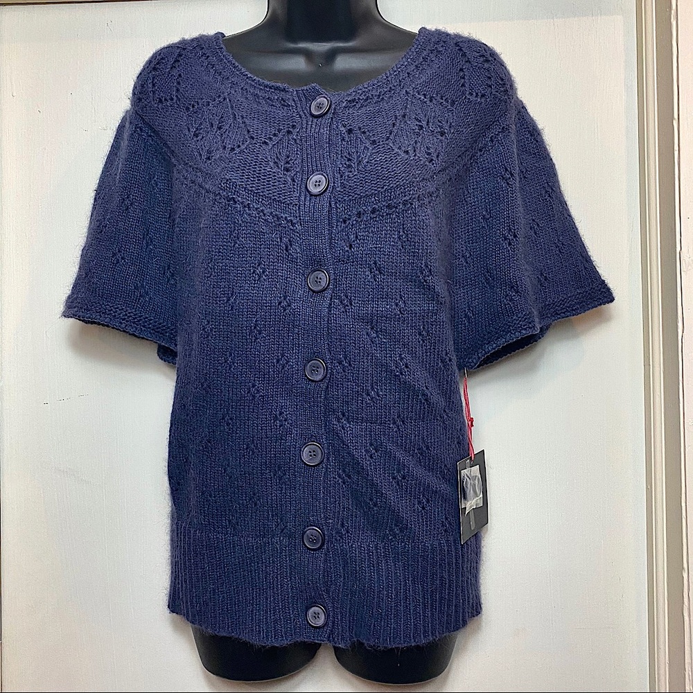 Cynthia Rowley Blue Angora Rabbit Hair Sweater